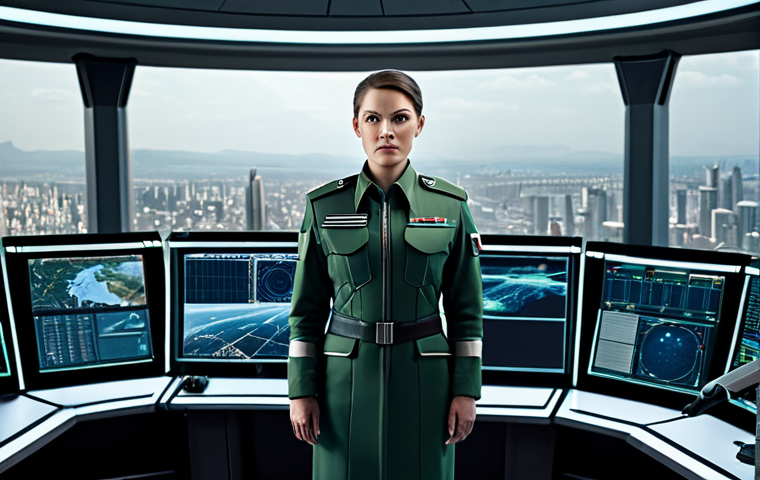 **
"A determined female commander in futuristic, fully clothed military attire, standing in a high-tech control room overlooking a cityscape, appropriate dress, safe for work, professional lighting, perfect anatomy, correct proportions, family-friendly, well-formed hands."
**