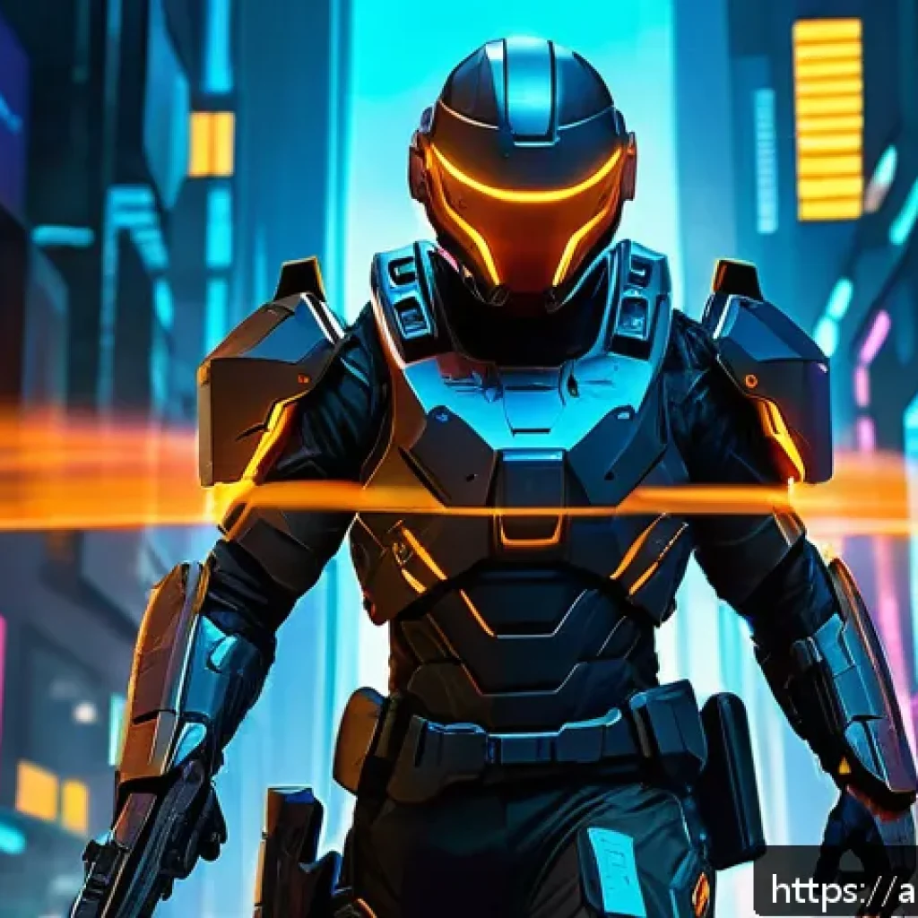승리의여신 니케 콘텐츠 방향성 - A dynamic digital painting of a fast attacker character in a futuristic urban battlefield, wearing s...