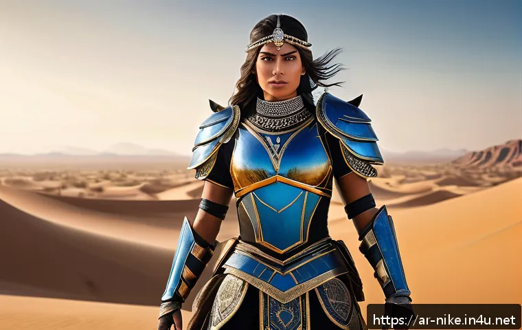 승리의여신 니케 신규 메타 분석 - A dynamic battle scene featuring Nikeh, a female warrior clad in elegant, form-fitting magical armor...